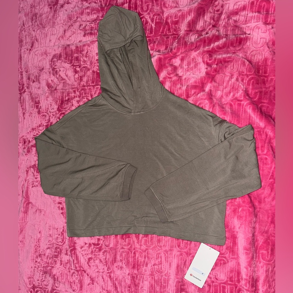 NWT Lululemon Athletica Warm Ash Grey BeCalm Hoodie (CROSSPOSTED)